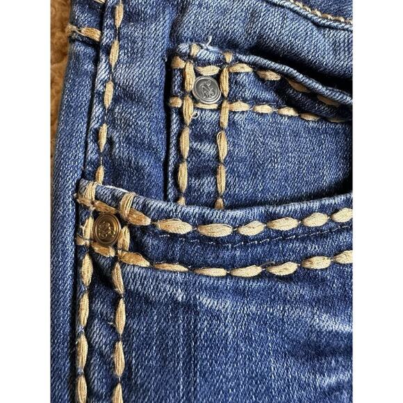 Rock 47 by Wrangler Jeans Womens 30x32 Blue Denim Low Rise Bootcut Western Horse - Picture 8 of 16